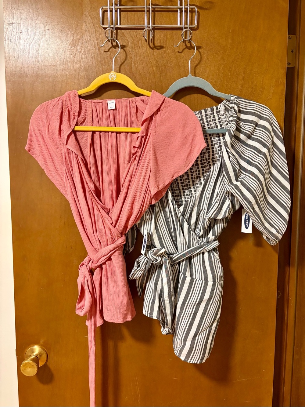 2 Old Navy Tie-Front Wrap Blouses